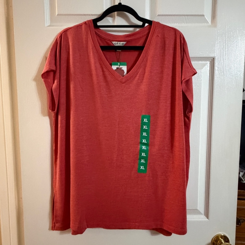 Orvis Women's Coral V-Neck Short Sleeve Tee